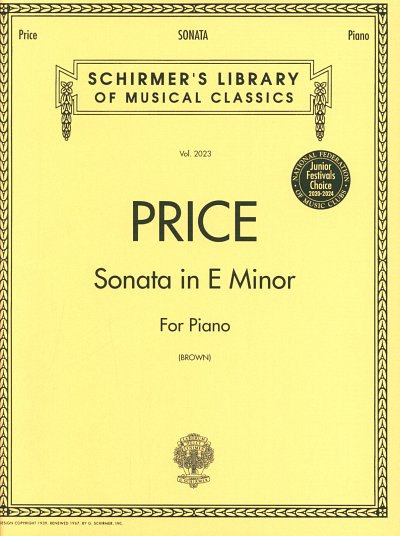 F. Price: Sonata in E minor, Klav