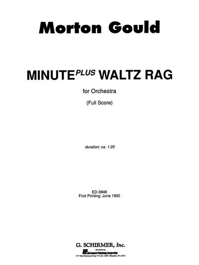 Minute Plus Waltz Rag Full Score, Sinfo (Part.)