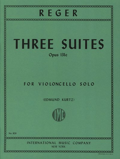 M. Reger: 3 Suites Op.131C (Kurtz), Vc