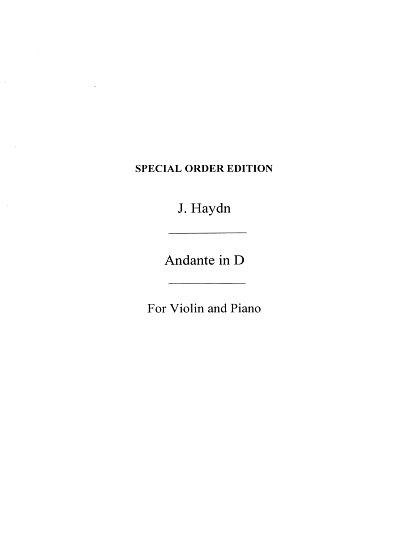 J. Haydn: Andante From The Symphony In D, VlKlav (KlavpaSt)