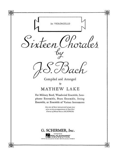J.S. Bach: Sixteen Chorales, Vc