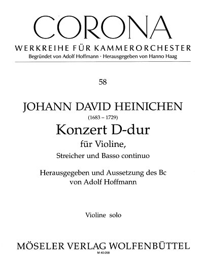 J.D. Heinichen: Konzert D-Dur, VlStrBc (Vlsolo)
