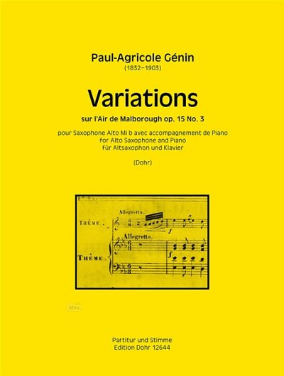 P. Genin: Variations sur l'Air de Malbo, ASaxKlav (KlavpaSt)