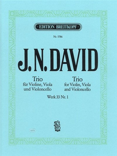 J.N. David: Streichtrio Wk 33/1, VlVlaVc (Pa+St)