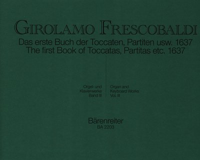 G. Frescobaldi: Das erste Buch der Toccaten, Par, OrgmCemKlv