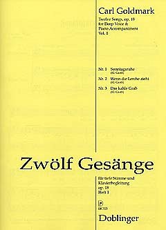 C. Goldmark y otros.: Zwölf Gesänge op. 18 Heft 1
