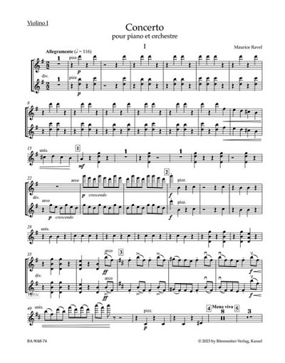 M. Ravel: Concerto, KlavOrch (Vl1)