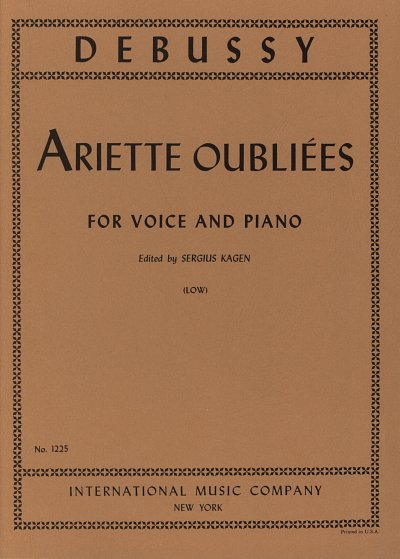 C. Debussy: Ariettes Oubliees (Fr.) (C-B), GesKlav