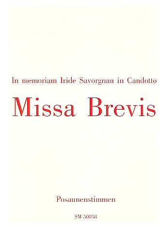 S. Candotto: Missa Brevis, Gch54PosOrg (Blst)