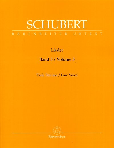 F. Schubert: Lieder 3 (Tiefe Stimme), GesTiKlav