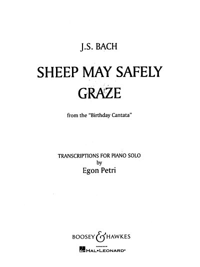 J.S. Bach: Schafe koennen sicher weiden, Klav
