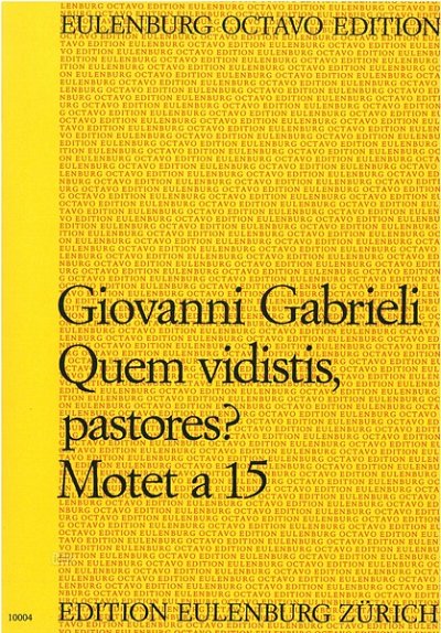 G. Gabrieli: Quem vidistis, pastores?, 2GchBlaseOrg (Part.)