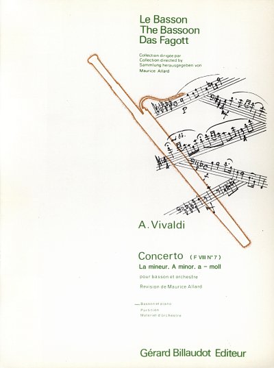 A. Vivaldi: Concerto En La Mineur (Fviii Nø 7), FagKlav