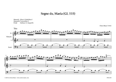 DL: D. Blum: Segne du, Maria (GL 535), Org