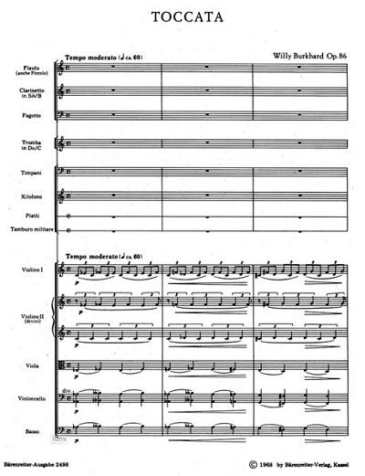 W. Burkhard: Toccata op. 86 (1951)