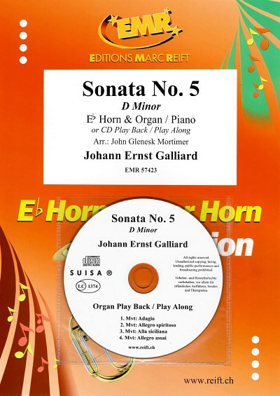 J.E. Galliard: Sonata No. 5, HrnKlav/Org (+CD)