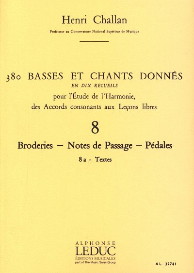 H. Challan: 380 Basses et Chants Donnés Vol. 8A