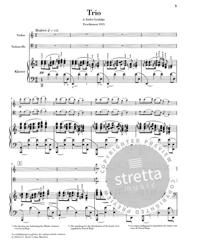 M. Ravel: Klaviertrio, VlVcKlv (KlavpaSt) (1)