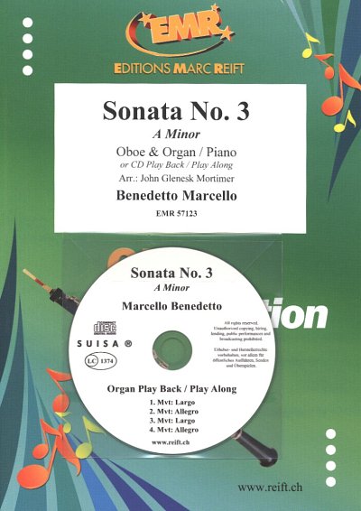 B. Marcello: Sonata No. 3, ObKlv/Org (+CD)