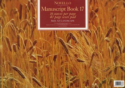 Novello Manuscript Book 17 A3 Landscape - Score (Bu)