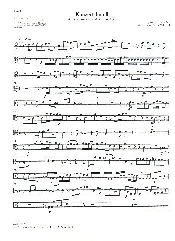 J.S. Bach: Konzert für Oboe d-Moll BWV 1059R (Vla)