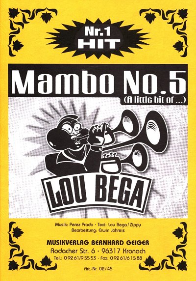 AQ: L. Bega: Mambo No. 5, Blaso (Pa+St) (B-Ware)