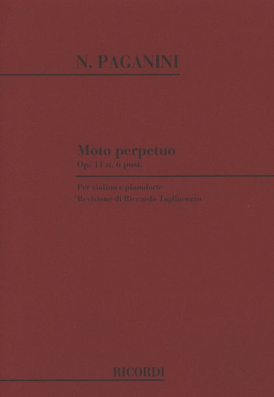 N. Paganini: Moto Perpetuo Op. 11 N. 6, VlKlav (KlavpaSt)