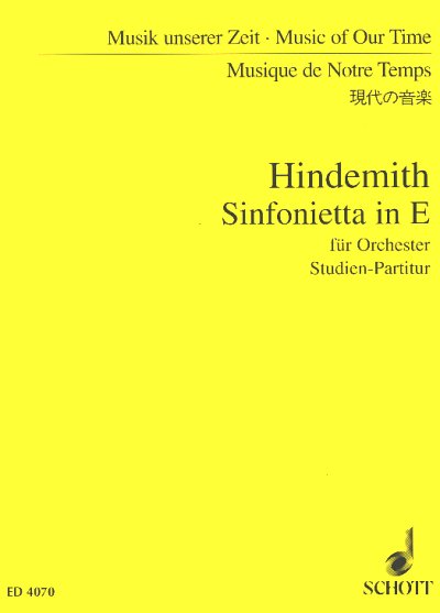 P. Hindemith: Sinfonietta in E , Orch (Stp)