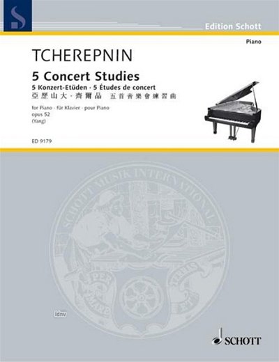 A.N. Tscherepnin: 5 Konzert-Etüden op. 52 , Klav