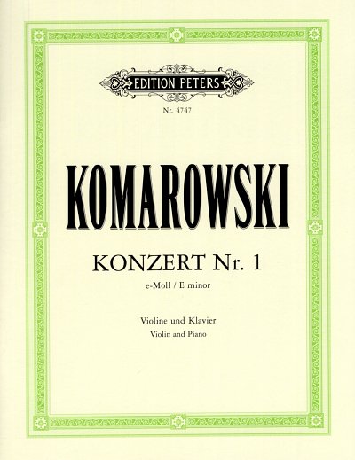 Komarowski, Anatoli: Konzert fuer Violine und Klavier Nr. 1 