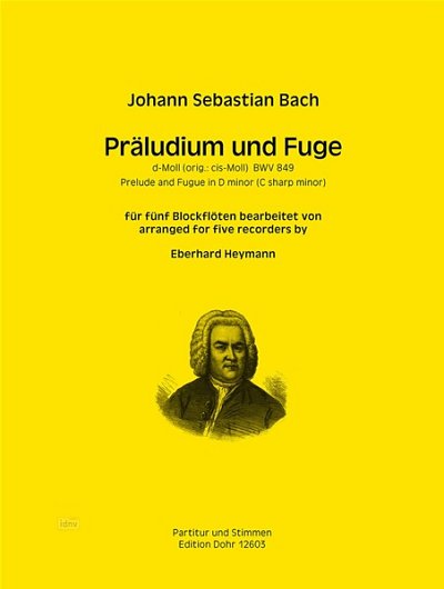 J.S. Bach: Präludium und Fuge d-Moll BWV 849, 5Blf (Pa+St)