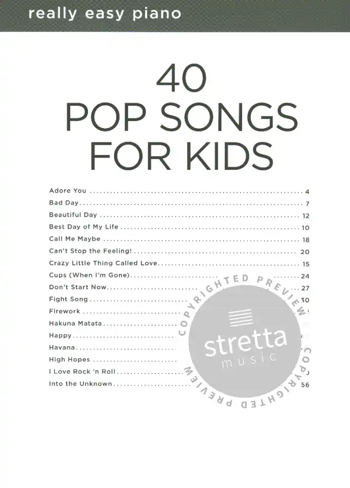 40 Pop Songs for Kids, Klav (Sb) (1)