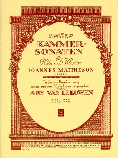 J. Mattheson: 12 Kammersonaten Bd 1