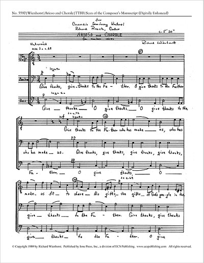 R. Wienhorst: Arioso and Chorale