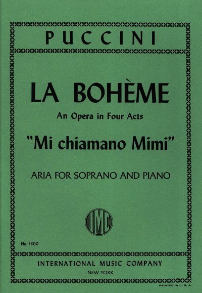 G. Puccini: Si Mi Chiamano Mimi (Part.)