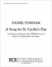 D. Pinkham: A Song for St. Cecilia's D, 2GsGch42HKOr (Part.)