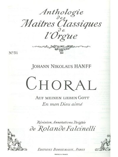 Choral:Auf Meinen Lieben Gott, Org