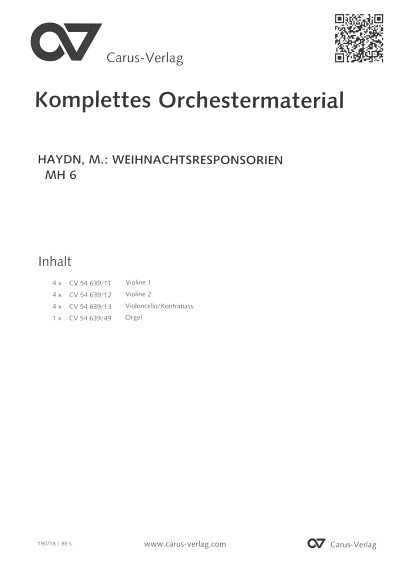 M. Haydn: Weihnachtsresponsorien, Gch2VlBc (Stsatz)