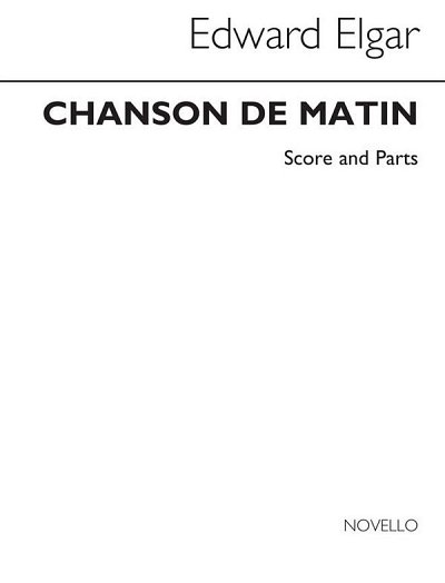 E. Elgar: Chanson De Matin Recorder Quintet Score/Parts (Bu)