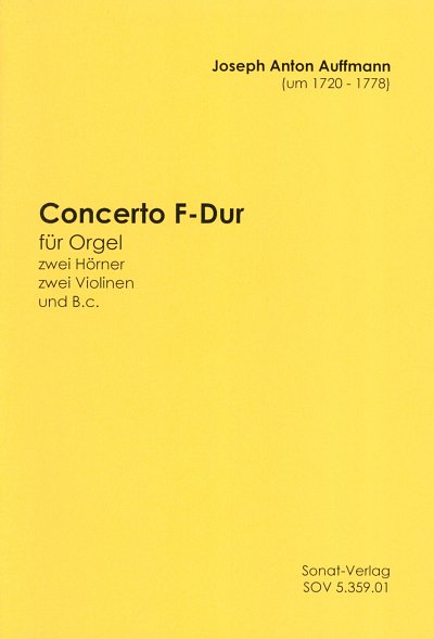 AQ: J.A. Auffmann: Concerto  F-Dur (B-Ware)