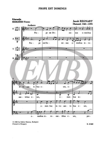J. Regnart y otros.: Old Masters' Mixed Choruses 43