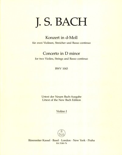 J.S. Bach: Konzert d-Moll BWV 1043, 2VlStroPk (Vl1)