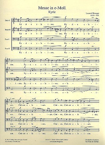 L. Menager: Messe e-Moll für Männerchor a cappella