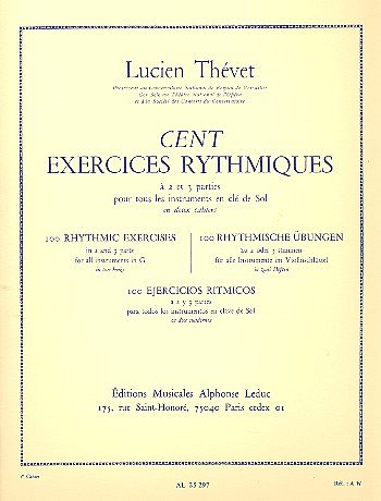 L. Thevet: 100 Exercices rythmiques Vol.1 à 2 P, Hrn (Part.)