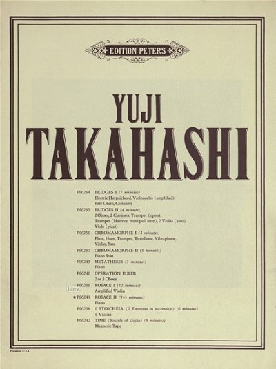 Takahashi Yuji: Rosace 2