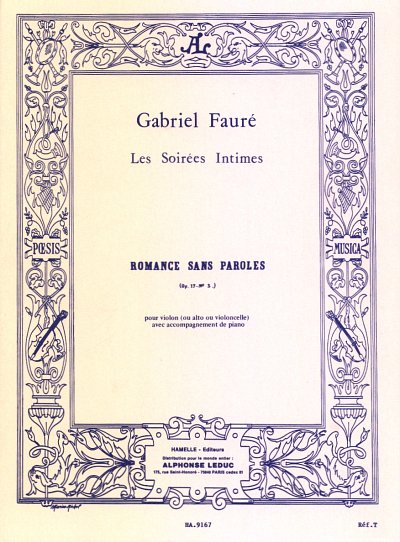 G. Fauré: Romance Sans Paroles Op.17 No.3, VlKlav (KlavpaSt)