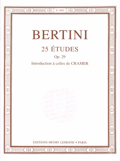 H. Bertini: 25 études op. 29, Klav