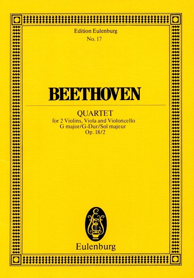 L. v. Beethoven: Quartett G-Dur Op 18/2 Eulenburg Studienpar