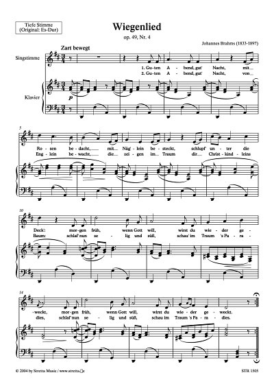 DL: J. Brahms: Wiegenlied op. 49, Nr. 4