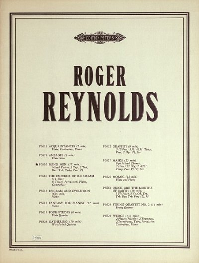R. Reynolds: Blind Men